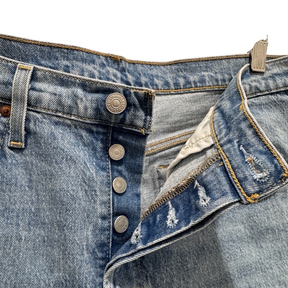 Vintage 90s Levi's Premium Jeans 501 S Skinny Big E Red Tab 31x30 Button Fly - Picture 4 of 15